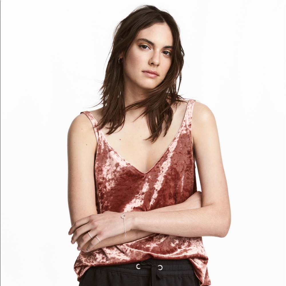 H&M Crushed Velvet Tank NWT